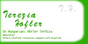 terezia hofler business card